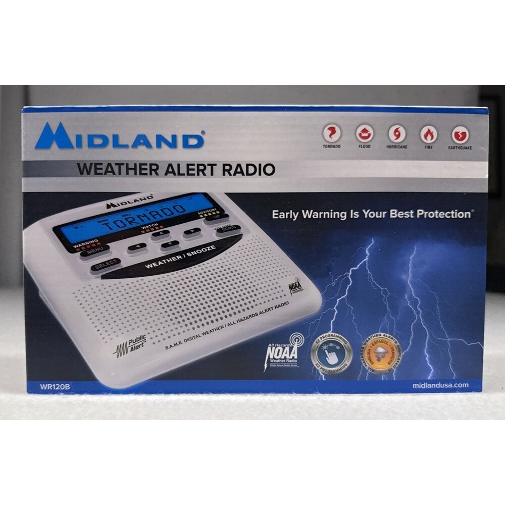 Midland WR120B NOAA Weather Alert Radio Emergency Public Alert System